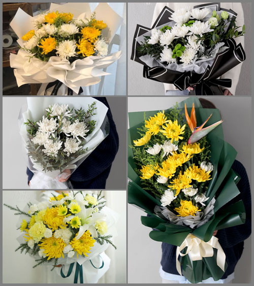 贵州黔南州惠水县好花红镇青河村白事花束代送